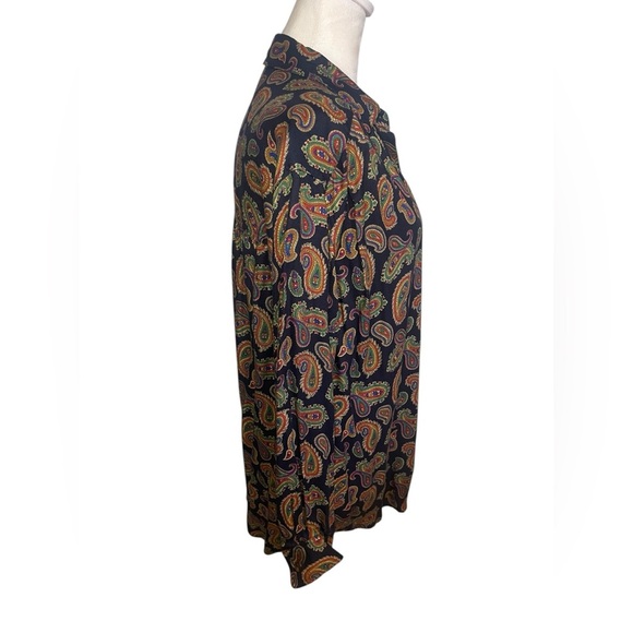 Vintage Liz Claiborne Lizsport Women’s M Paisley Button Down Shirt Old Money - Picture 6 of 8